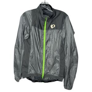 Pearl Izumi P.R.O. Barrier Lite Form Fit Men's Gray Jacket/ Neon Accents. Lg.